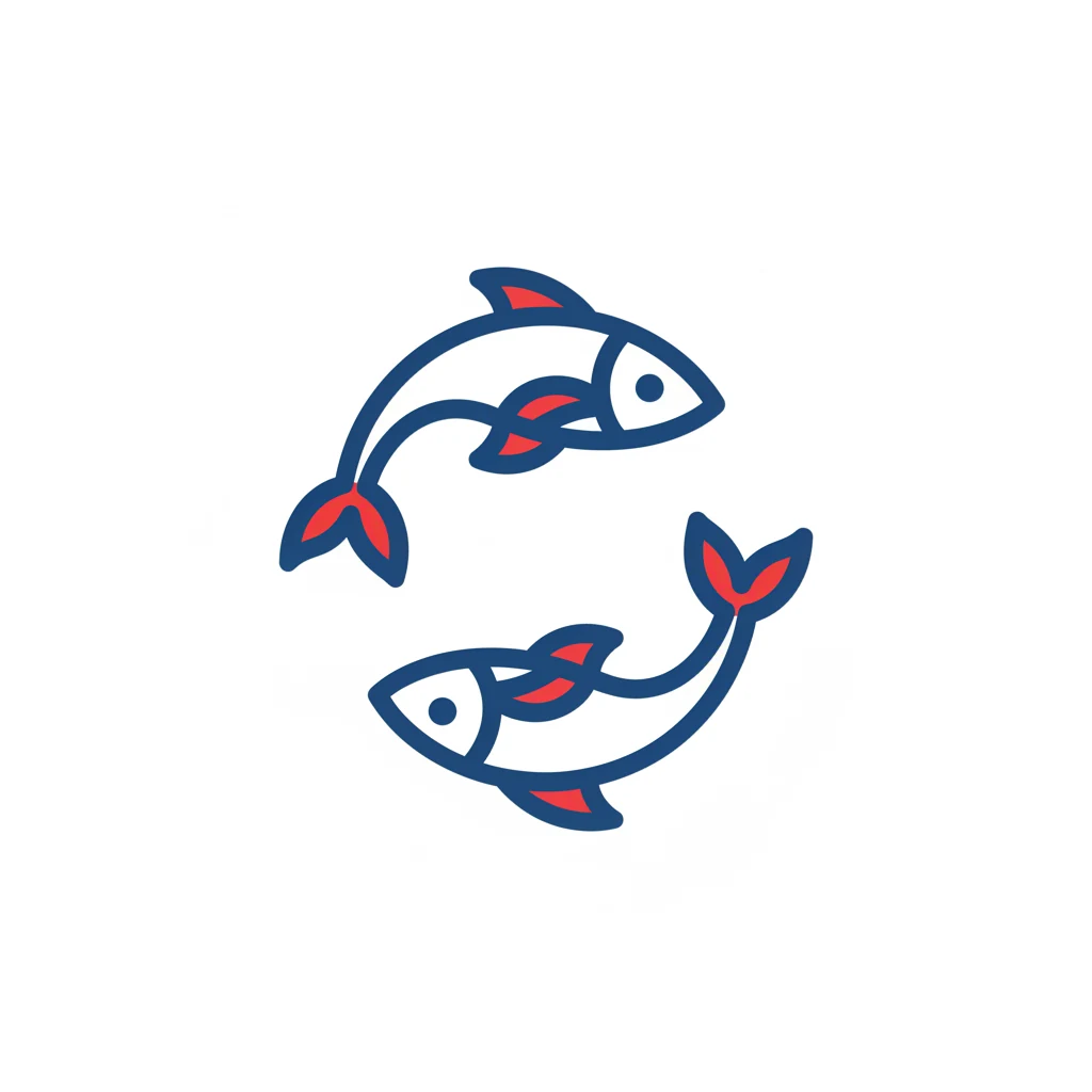 Zodiac sign illustration: Pisces